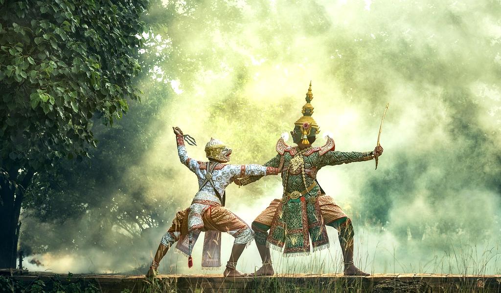 Futuristic stage with holographic dancers and neural light patterns